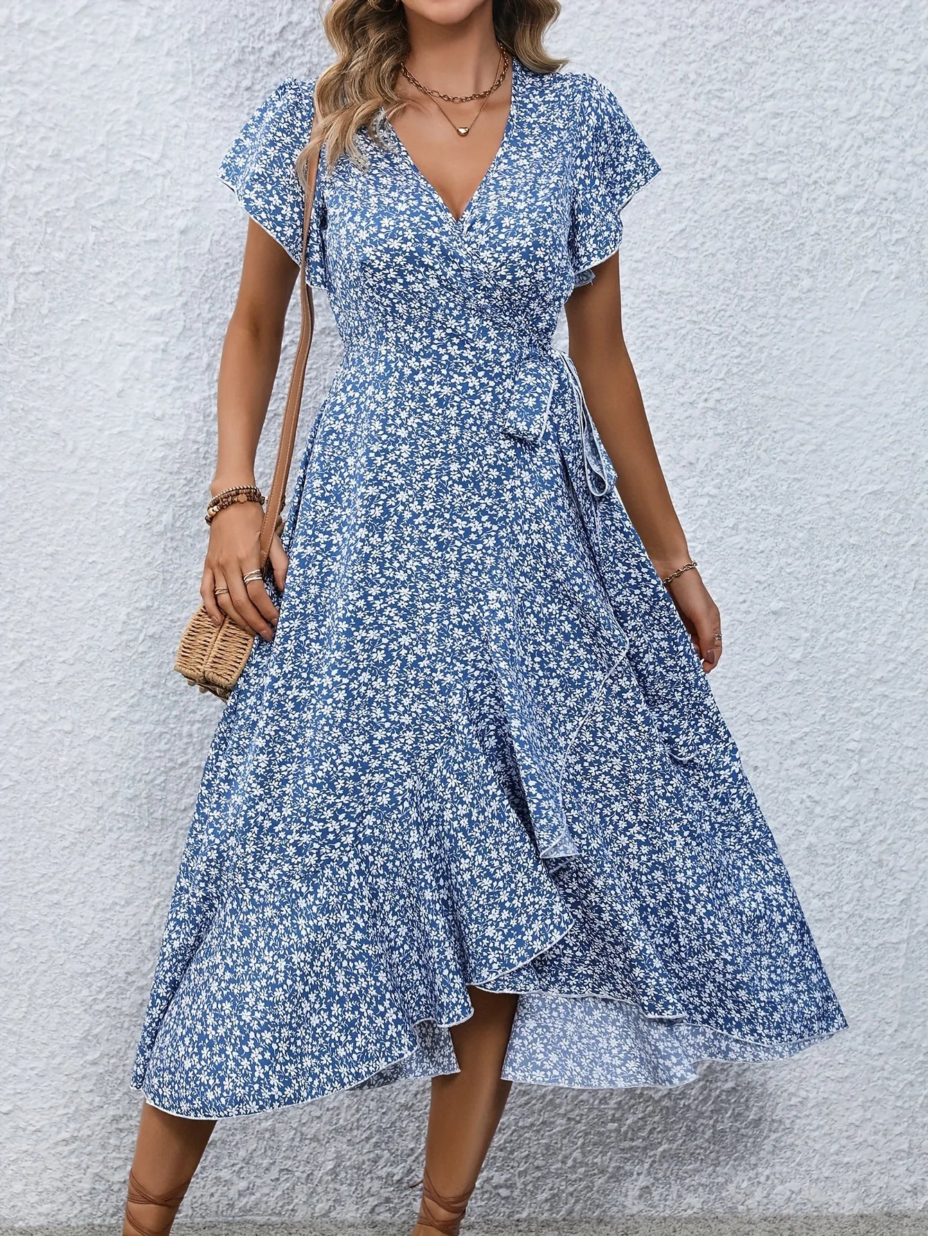 Floral Wrap Dress