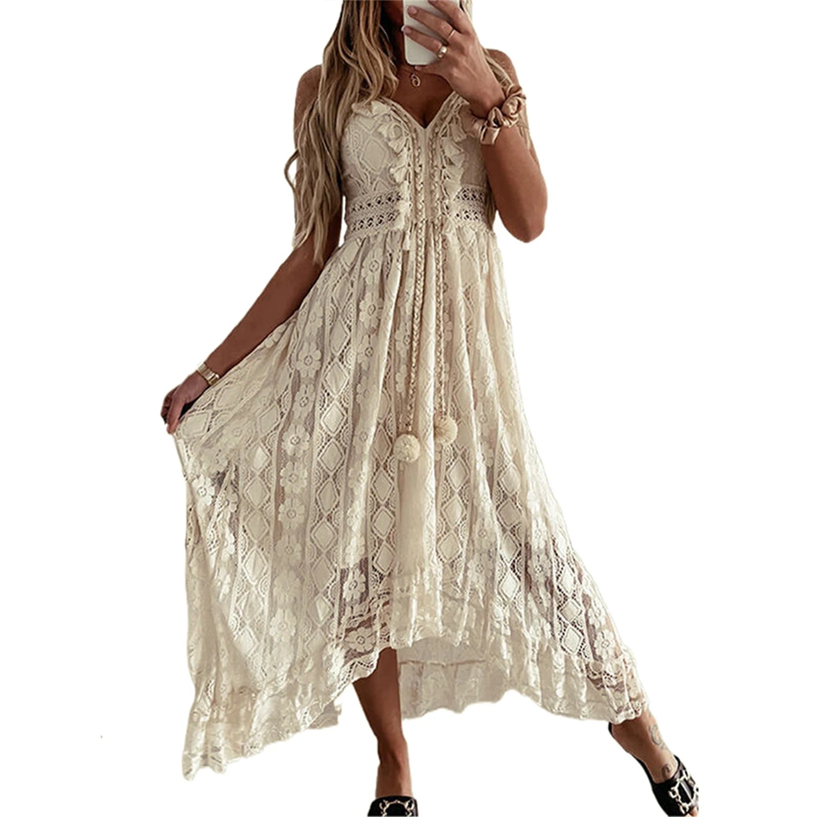 White Boho Maxi