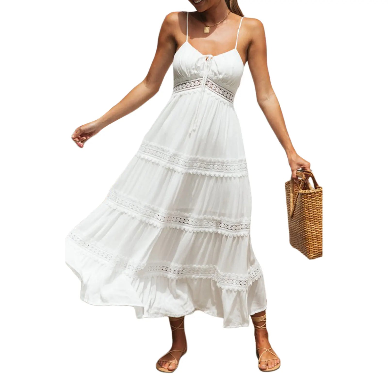 White Boho Maxi