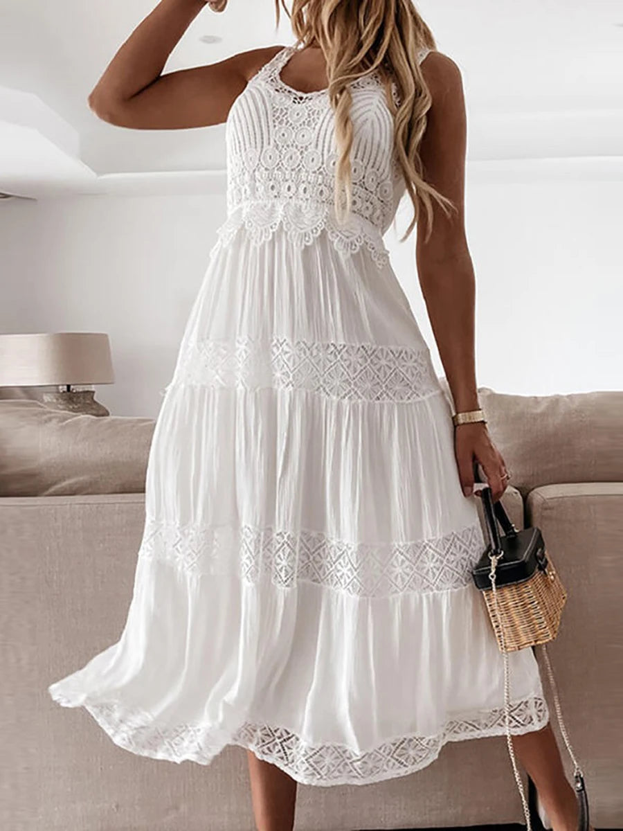 White Boho Maxi