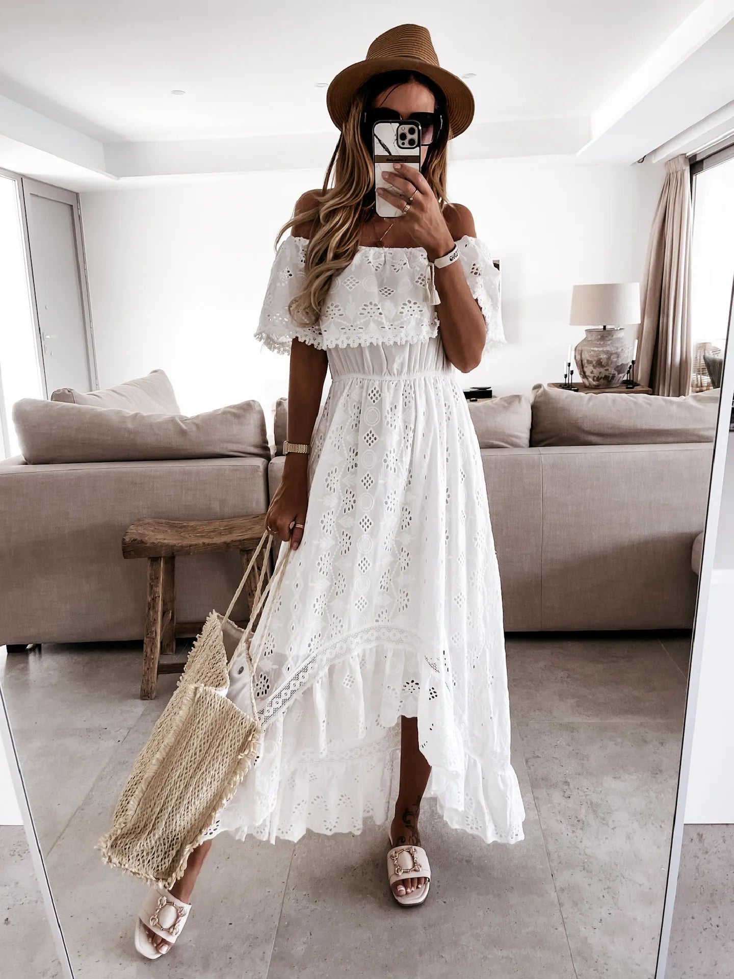 White Boho Maxi