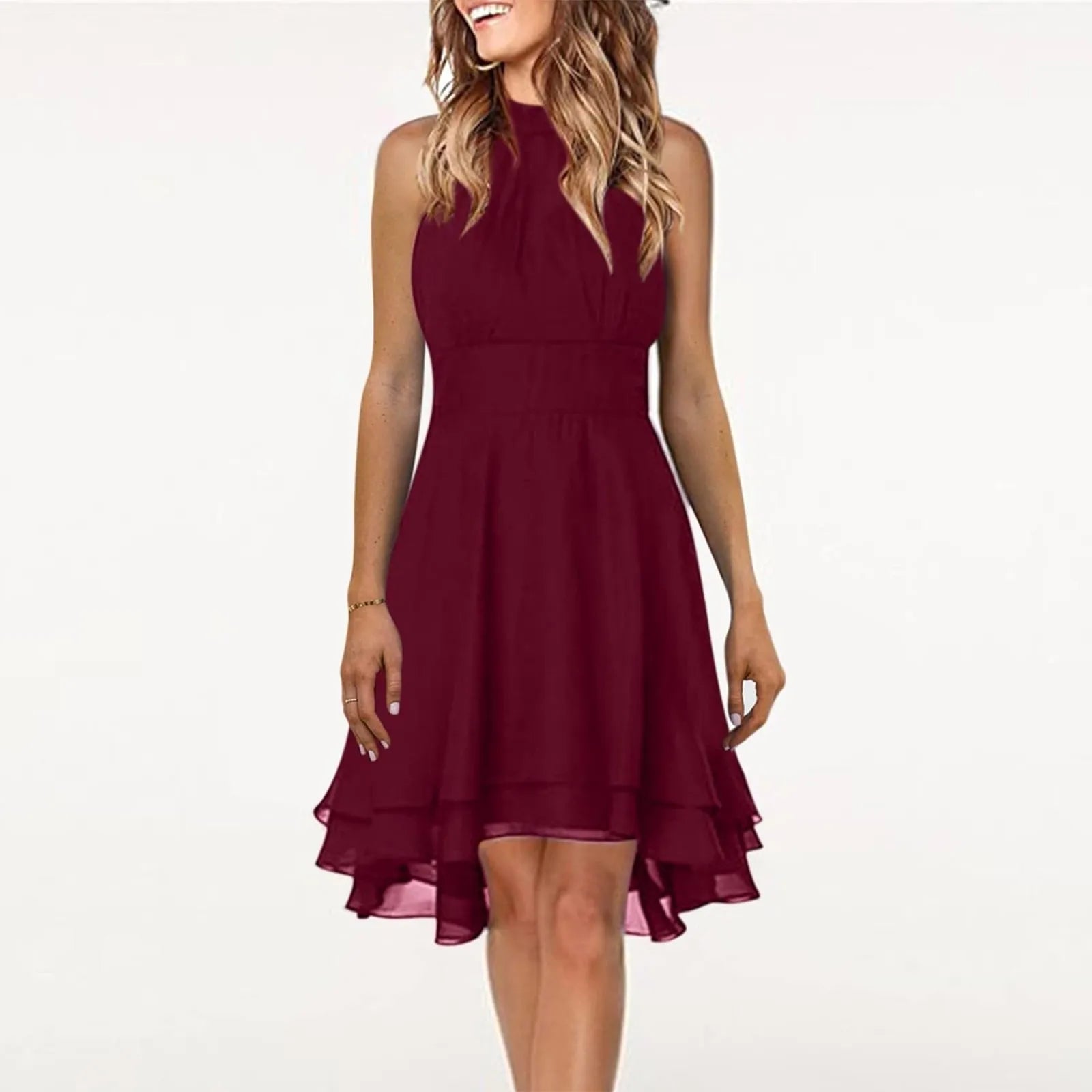 Halter Chiffon Dress