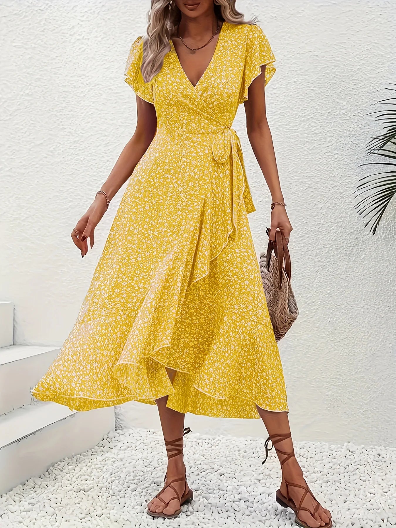 Floral Wrap Dress