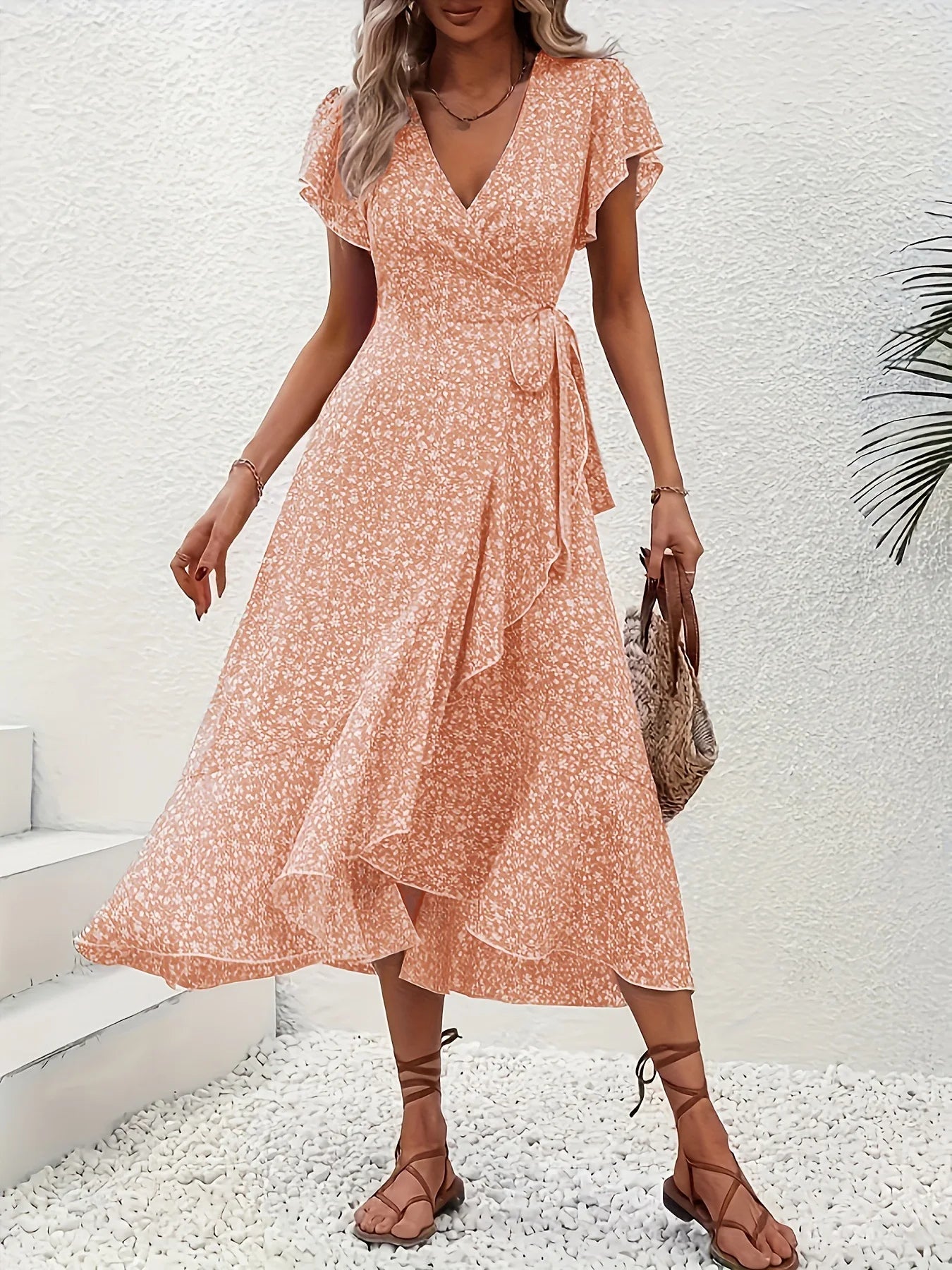 Floral Wrap Dress