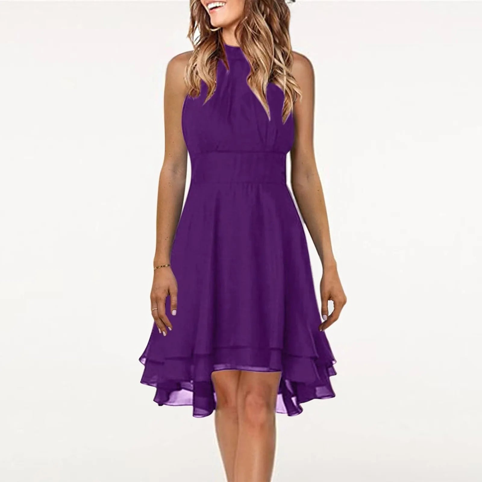 Halter Chiffon Dress