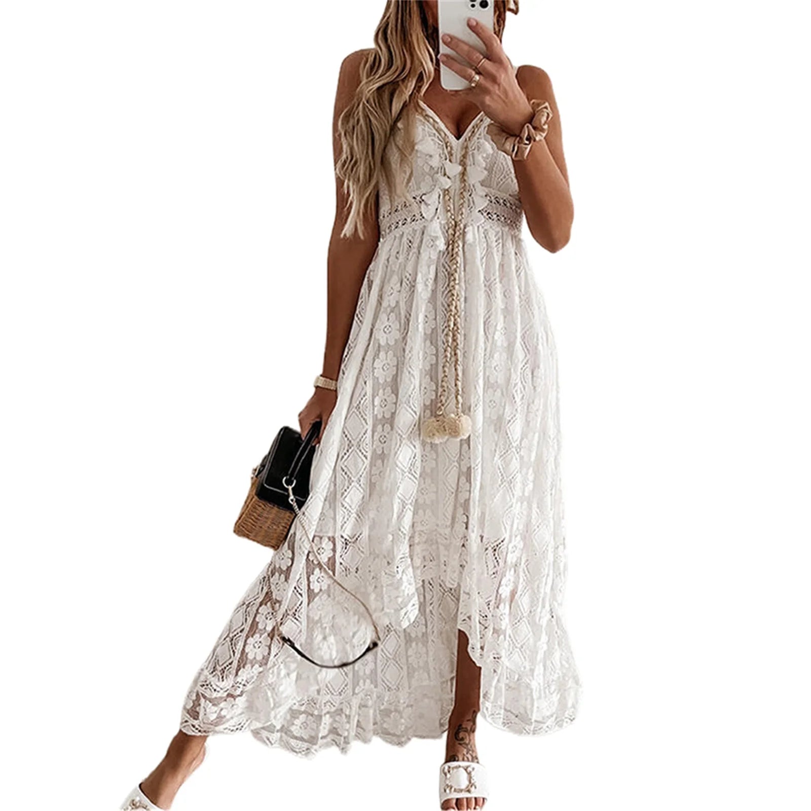 White Boho Maxi