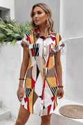 Geometric Print Shirtdress