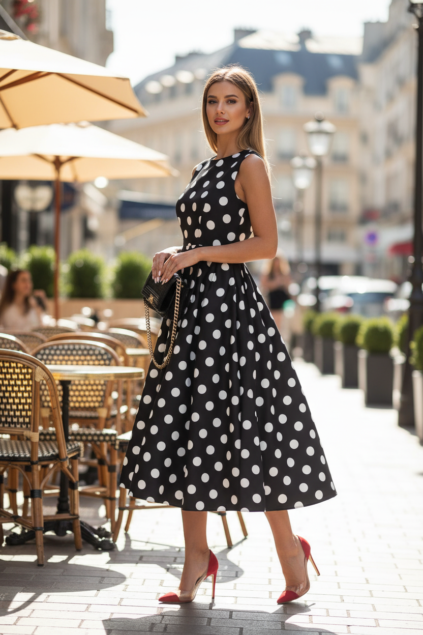 Polka Dot Midi