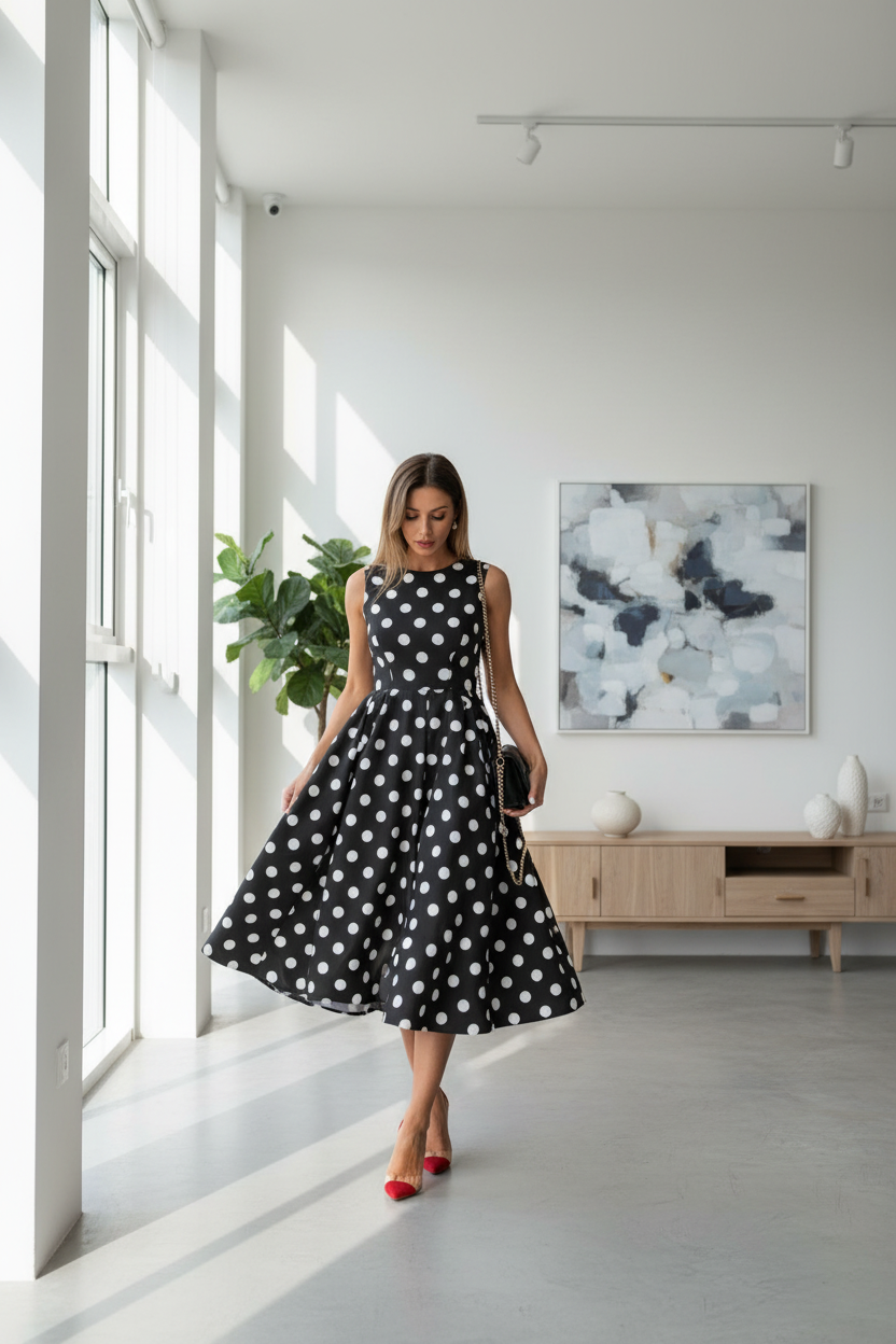 Polka Dot Midi